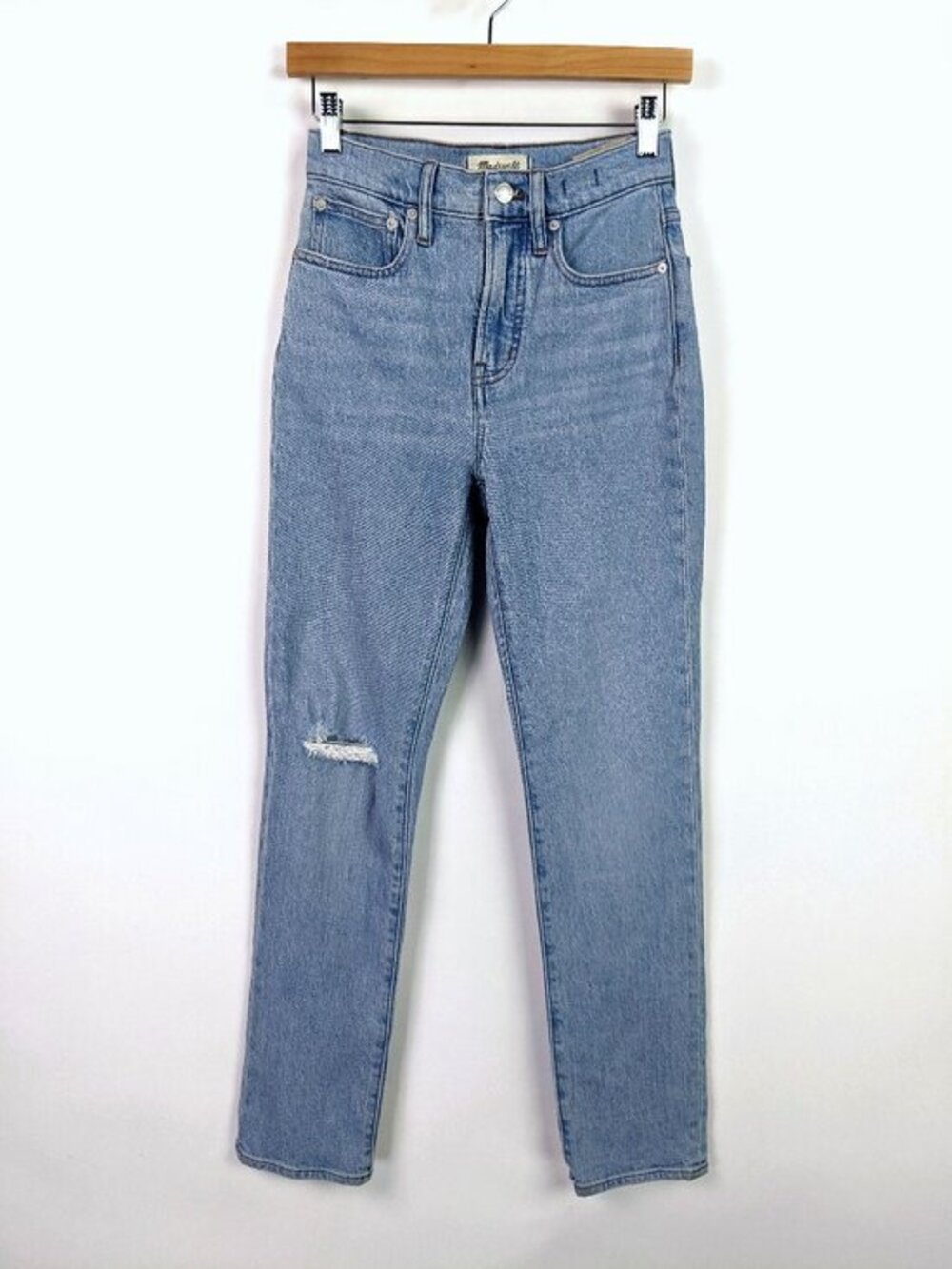 Madewell Womens The Perfect Vintage Jean High Rise Distressed Jeans Size 24